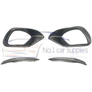 <span class=keywords><strong>CLA</strong></span> mise à niveau 45 en Fiber de carbone avant évent garniture d'admission d'air antibrouillard cadre lèvre pour Benz S AMG - Product Image 1
