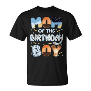 T-shirt élégant pour l'anniversaire des garçons et décorations de fête en famille, tenue de maman et de papa pour les occasions spéciales des enfants - Product Image 2