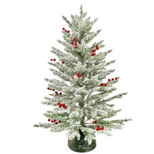 Magnifique <span class=keywords><strong>sapin</strong></span> <span class=keywords><strong>de</strong></span> Noël <span class=keywords><strong>en</strong></span> PE floqué <span class=keywords><strong>de</strong></span> 90 cm <span class=keywords><strong>en</strong></span> <span class=keywords><strong>pot</strong></span> avec base autoportante, mini <span class=keywords><strong>sapin</strong></span> <span class=keywords><strong>de</strong></span> Noël décoratif <span class=keywords><strong>en</strong></span> métal - Product Image 3