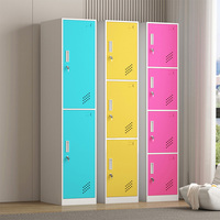 Armoire métallique moderne en acier laminé à froid de haute qualité avec serrure à clé, meuble de rangement élégant disponible en plusieurs couleurs