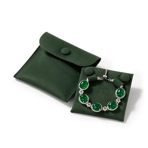 Bolsa de Microfibra Personalizada con Cierre de Botón a Presión, Estilo Sobre, Bolsa de Embalaje de Lujo para Reloj, Anillo, Collar - Product Image 2
