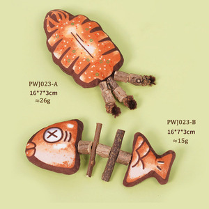 Fish Bone <strong>Cat</strong> Chew Toy Natural Silvervine Polygonum Stick Teeth Cleaning Dental Enrichment Interactive <strong>Cat</strong> Play Boredom Relief - Product Image 3