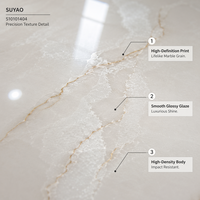Dalles de sol en céramique de luxe imperméables effet marbre poli et émaillé 80x80cm pour maison, villa, hall d'hôtel et grands projets