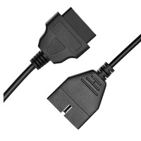 OBDII 16 pines hembra a DB9P hembra con USB J1962Test OBD2 a DB9P Cable USB para interfaz VGA diagnóstico DIY programación