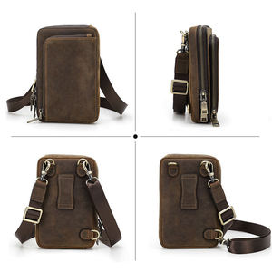 กระเป๋าคาดเอวหนังวัวแท้ AndoBag สำหรับเดินทางกลางแจ้งสำหรับผู้ชาย กระเป๋าสะพายข้างขนาดเล็ก กระเป๋าสะพายไหล่สไตล์วินเทจสำหรับผู้ชาย รุ่น 1432 - Product Image 4