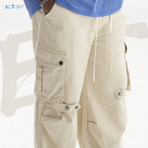Bottoni alla moda con patta a <span class=keywords><strong>6</strong></span> tasche pantaloni Casual Streetwear personalizzati da strada pantaloni <span class=keywords><strong>Cargo</strong></span> larghi da uomo - Product Image 6