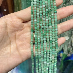 New Arrivals Semi-finished Product 4mm Strands Faceted Natur Green <strong>Emerald</strong> Healing Crystal Bracelets <strong>Beads</strong> for Sale - Product Image 4
