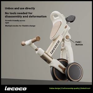 LECOCO Vélo d'équilibre léger et multifonctionnel à pédales <span class=keywords><strong>pour</strong></span> enfants de 2 à 4 ans, trotteur et tricycle en plastique pliable <span class=keywords><strong>pour</strong></span> bébés - Product Image 3