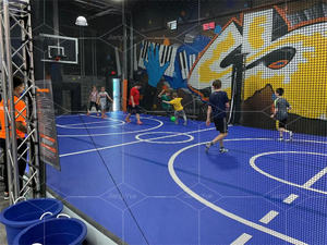 Material de costura de gota duradero de alta calidad, pista de aire inflable hermética para campo de baloncesto para Parque de trampolín - Product Image 2