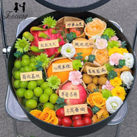 Cajas de Regalo para Frutas y Flores de la Marca AS3, para Manualidades Navideñas, con Ventanas Transparentes de Laminado, Portátiles, con Cuerda y Logotipo Estampado en Caliente