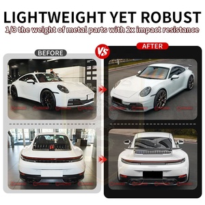 ชุดแต่งตัวถังรถยนต์คาร์บอนไฟเบอร์แห้งคุณภาพสูงสไตล์ OEM สำหรับ Porsche 911 992 992.2 ชุดแต่งดิฟฟิวเซอร์หน้า-หลัง  พร้อมแถบตกแต่ง - Product Image 3
