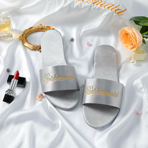 Pantofole da Donna in Raso Sandali Estivi da Donna <span class=keywords><strong>Ciabatte</strong></span> con Fondo Morbido da Damigella d'Onore <span class=keywords><strong>Sposa</strong></span> e Matrimonio - Product Image 5