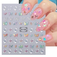 Autocollants 3D pour Ongles Yeux de Dragon, Yeux d'Animaux Dinosaure, Serpent, Chat, Yeux Maléfiques, Décorations Vertes et Bleues pour Manucure