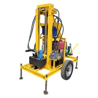 Rig pengeboran sumur air tipe beroda pasang traktor yang banyak digunakan dengan mata bor Aloi Gratis