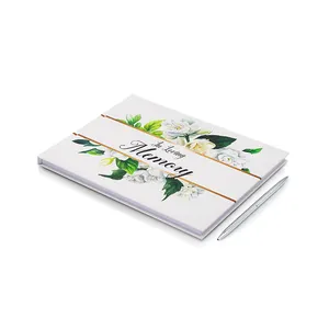 2024 notebooks customizable Custom Printing Wedding Wishes guest Book GuestBook Box Set with Pen