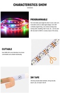 Tira RGB programable Plug & Play Magic JERCIO | SK6815/WS2815/GS8208 DC12V Breakpoint Continuidad para manualidades DIY