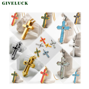 Giveluck dự qua mặt dây chuyền vòng cổ bán buôn thép không gỉ tùy chỉnh màu sắc và hình ảnh và văn bản cho nhà thờ tôn giáo - Product Image 2