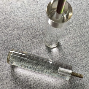 Patas de Muebles Acrílicas, 4 Piezas, Cónicas, de Vidrio Transparente, DIY M8, Patas de Repuesto para Muebles con Perno Preperforado de 5/16 Pulgadas - Product Image 3