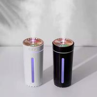 Humidificateur ultrasonique rechargeable 300 ml, diffuseur d'arômes pour la maison, purificateur d'air pour voiture, brumisateur avec lumière LED colorée