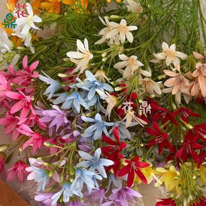 Orchidées artificielles Hua Ding en soie plastique pour mariage, décoration intérieure et arrangements floraux - Product Image 3