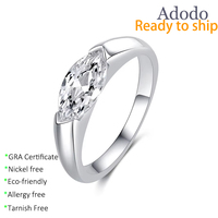 9 bagues simples et raffinées en argent 925 plaqué or, avec diamant solitaire taille marquise 5*10 mm, bijoux pour femmes, 1 carat VVS GRA Moissanite