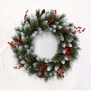 उच्च गुणवत्ता वाले हस्तनिर्मित क्रिसमस की रोशनी के साथ हरी गोल चेरी सजावट के लिए सजावटी गार्लैंड्स - Product Image 6