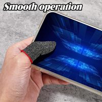 Manchettes de doigt pour jeux mobiles avec logo personnalisé, anti-transpiration, en fibre d'argent scintillante, pour écran tactile, stabilisateur pour PUBG Mobile