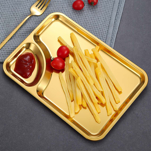 Plato Rectangular de Acero Inoxidable Coreano de Grado Alimenticio para Servir Aperitivos Fritos y Papas Fritas, Venta Directa de Fábrica Yutrain - Product Image 6