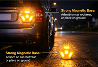 Feu de signalisation d'urgence LED magnétique, 5 modes d'éclairage, rechargeable, clignotant pour la sécurité routière