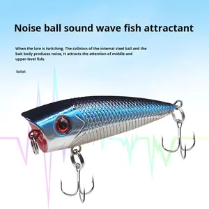 Señuelo Luya Popper de 40 mm, cebo duro artificial para carpas, pesca en playa y océano, material ABS impreso con anzuelos - Product Image 4