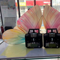 Drone papillon bionique JIN PENG RC LED avec ailes battantes, réaliste, élégant, vintage, pour la décoration de mariage