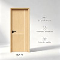 Porte intérieure en WPC, écologique, anti-termites, imperméable, insonorisée, résistante aux rayures, chambre à coucher, appartement, OEM, vente en gros