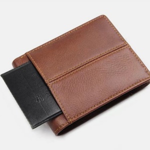 กระเป๋าสตางค์หนังพับสองตอนแบบกัน RFID สำหรับผู้ชาย ยี่ห้อ Boshiho รุ่นบาง ขนาดเล็ก พร้อมช่องใส่เหรียญแบบเปิด และช่องใส่บัตรเครดิตแบบสั้น - Product Image 4