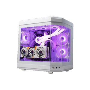 Boîtier de jeu ATX Full Tower en verre trempé, très demandé, avec ventilateur, refroidissement pour <span class=keywords><strong>PC</strong></span> <span class=keywords><strong>gamer</strong></span> et ports USB - Product Image 6