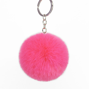 Llaveros con pompones, llaveros de coche coloridos divertidos, llavero con pompón - Product Image 1