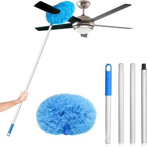 Brosse à poussière télescopique multifonctionnelle en fibre pour ventilateur de plafond, longueur 1,8 m - Product Image 1