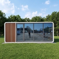 Maisons préfabriquées de 20, 30 et 40 pieds, concept de cabine Apple avec ensemble complet d'armoires de cuisine intégrées, maison-bureau