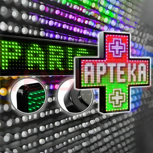 Lập trình đầy đủ màu sắc trong nhà/ngoài trời Video màn hình quảng cáo không thấm nước wideway bệnh viện Nhà thờ dược chéo <span class=keywords><strong>LED</strong></span> hiển thị - Product Image 3