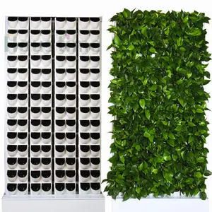 핫 세일 조립 녹색 수직 벽 냄비 식물 정원 관개 시스템 벽 매달려 꽃 스탠드 플라스틱 식물 냄비