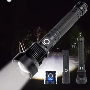 Flashlight Super Bright 10W 100000 Lumen XHP70 Waterproof Outdoor Rechargeable Tactical Torch Light Led Flashlight Long Range Powerful