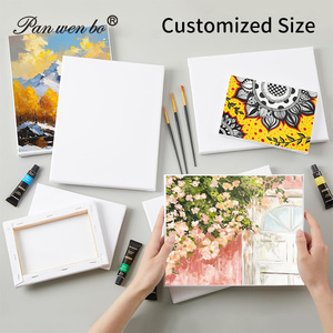 Panwenbo sơn lót màu trắng cao cấp bức tranh nghệ thuật kéo dài vải 100% bông vải cho bức tranh cho sơn dầu Acrylic đổ - Product Image 4