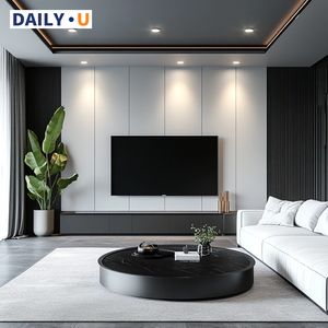 Stile moderno personalizzato soggiorno TV Stand alto sospeso armadio di stoccaggio con TV incorporato elegante Design contemporaneo - Product Image 1