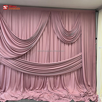 Rideau de fond de scène ajouré en ivoire pour décoration de plafond de salles de mariage
