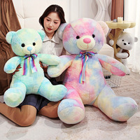 Peluche Ours en Peluche Coloré, Rembourrage Coton PP, 31-50cm, Demi-Finie, Housse de Poupée en Tissu pour Ours Assis à Câliner