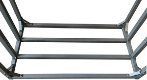 Support de rangement pour bois de chauffage en métal anthracite 130X70X185 cm Support de jardin extérieur Abri Conception détachable pour un empilage pratique - Product Image 2