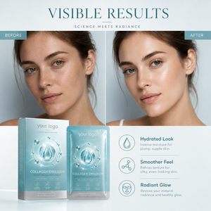 Masque facial OEM Deep Hydration pour éclaircir, illuminer, repulper, raffermir la peau, améliorer la texture, réparer la barrière cutanée, au collagène Aurora Care - Product Image 3