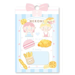 Bloc-notes mignon Nekoni, bloc-notes autocollants Kawaii pour filles, bloc-notes pour notes mémo - Product Image 1