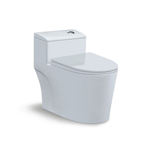 WC monobloc en céramique à double chasse, facile à nettoyer, à poser au sol, avec sortie en S ou en P, cuvette allongée, blanc - Product Image 4
