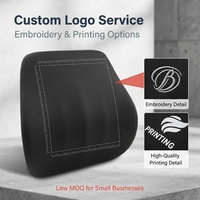 Coussin de soutien lombaire ergonomique en mousse à mémoire de forme avec logo personnalisé, directement de l'usine, pour siège de voiture et chaise de bureau universels