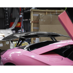 สปอยเลอร์หลังคาร์บอนไฟเบอร์แบบแห้ง Aventador Visible พร้อมฝาปิดฐาน สำหรับ Lamborghini Aventador & S & SV LP700 LP740 LP750 ปี 2011-2014 - Product Image 3